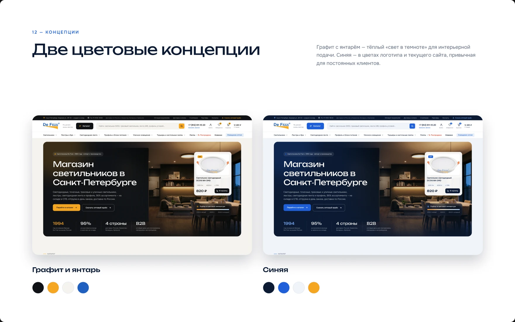De Fran — Две цветовые концепции